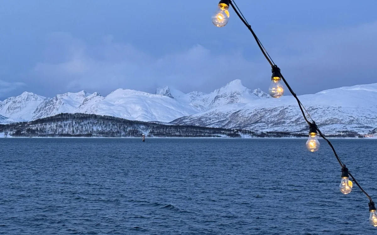 A boat trip on the fjord at Tromso under the northern lights